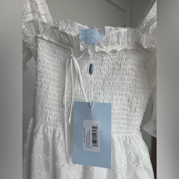 Hill House Home The Scarlett Nap Dress XS (NWT) - White Patchwork Organza - Picture 15 of 17